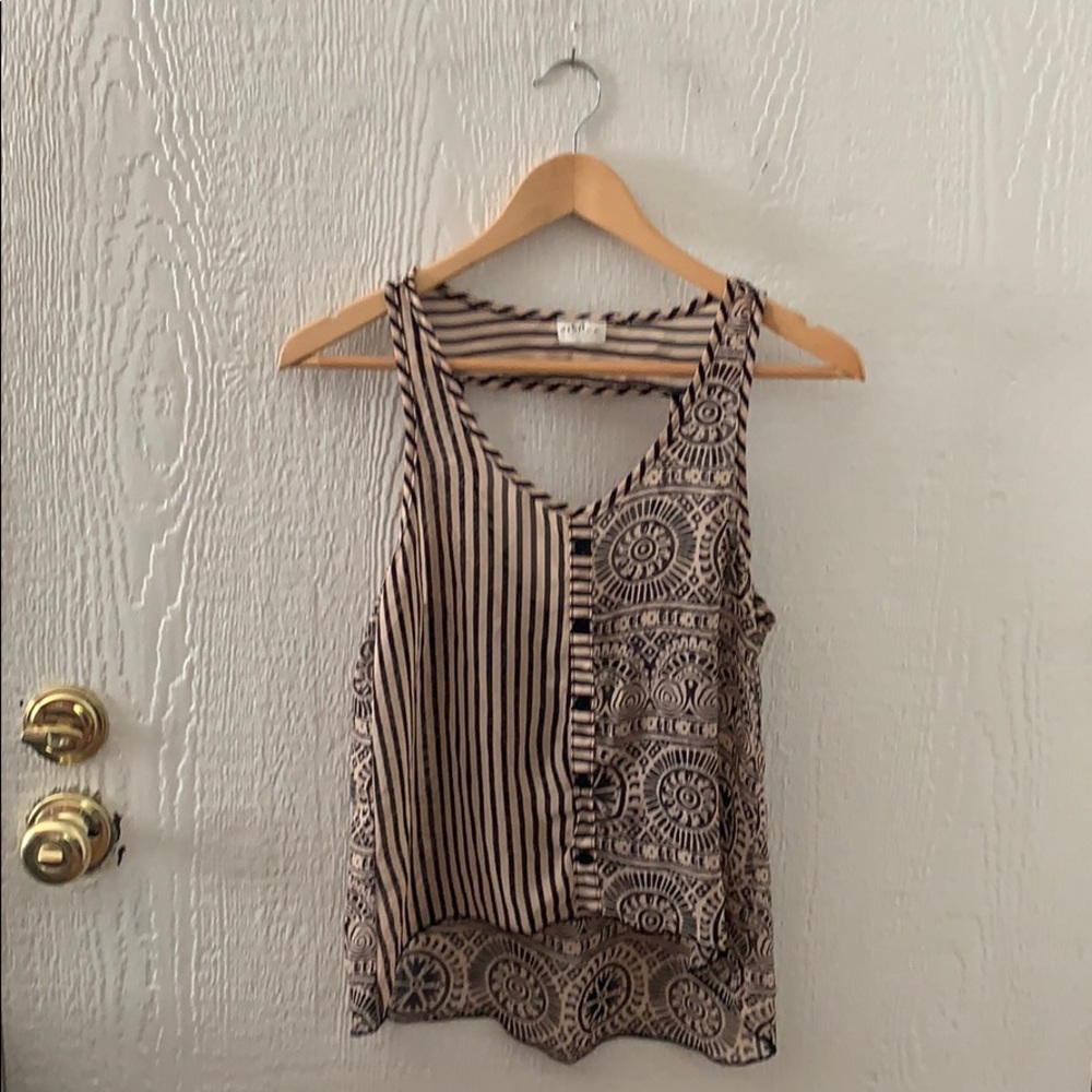 Printed flowy crop top